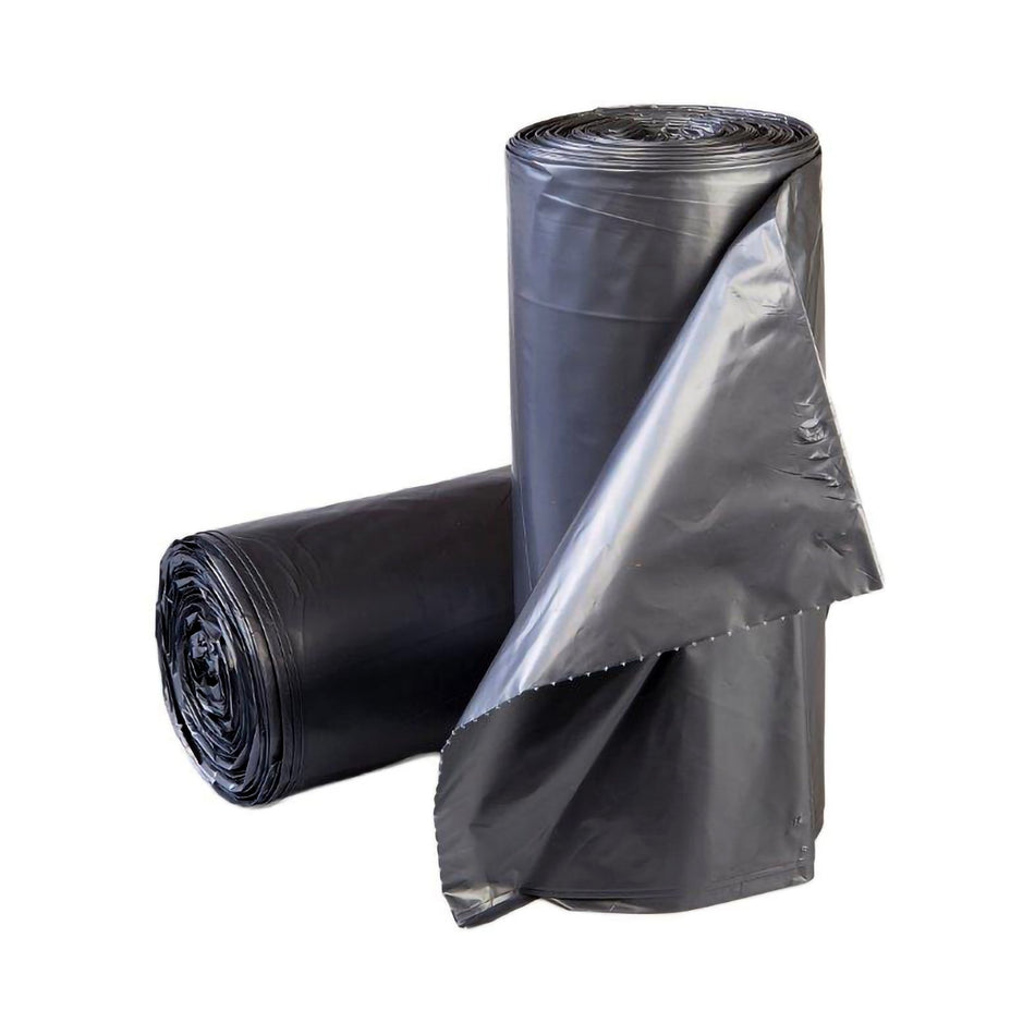 McKesson Extra Heavy Duty Plus Trash Bag, Gray, 45 gal.-Trash Bag McKesson 45 gal. Gray LLDPE 1.1 mil 38 X 58 Inch Star Seal Bottom Coreless Roll