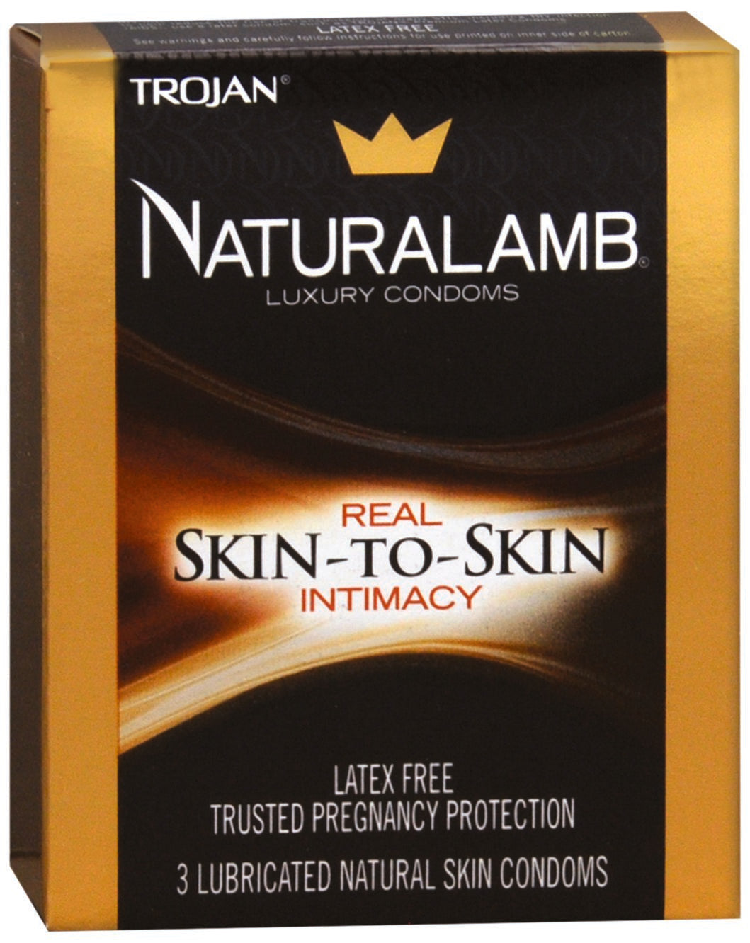 Trojan Naturalamb Lubricated Sheepskin Condom-Condom Trojan Naturallamb Lubricated 3 per Box