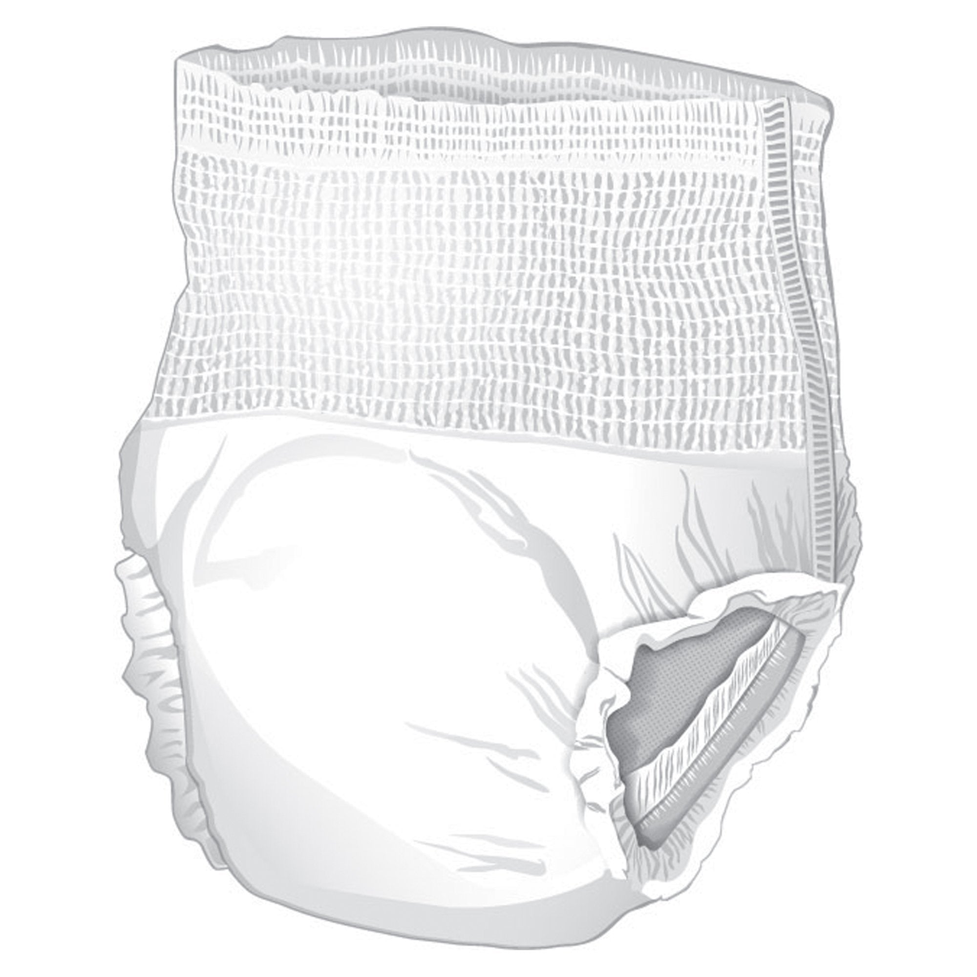 McKesson Classic Light Absorbency Incontinence Underwear, Extra Large-Unisex Adult Absorbent Underwear McKesson Classic Pull On with Tear Away Seams X-Large Disposable Light Absorbency