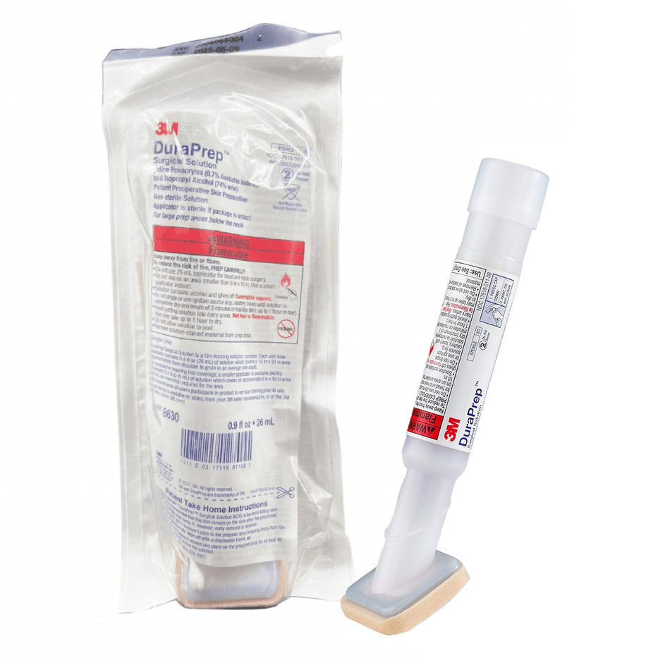 3M DuraPrep Prep Solution, Applicator-Skin Prep Solution 3M DuraPrep 26 mL Foam Applicator 0.7% / 74% Strength Iodine Povacrylex / Isopropyl Alcohol NonSterile