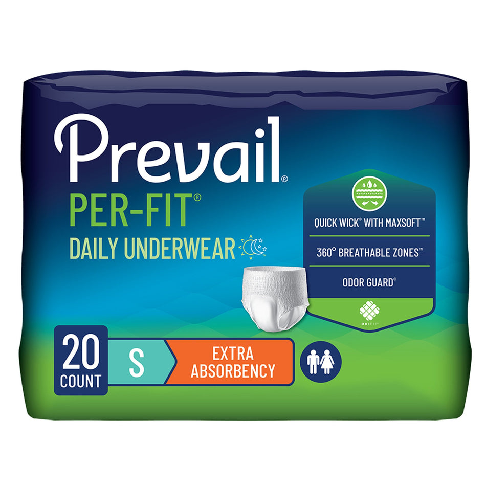 Prevail Per-Fit® Daily Underwear, Small - Incontinence>Adult Briefs and Protective Undergarments - First Quality Products LLC