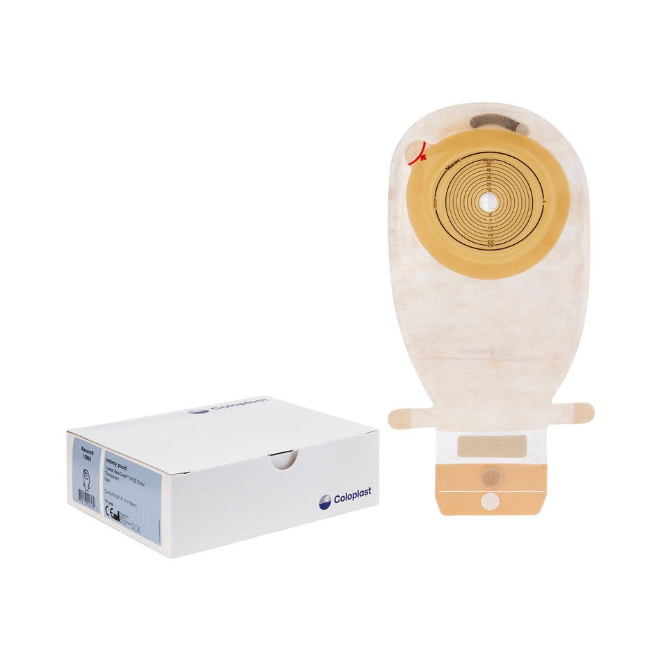 Assura EasiClose WIDE Outlet One-Piece Drainable Transparent Colostomy Pouch, 11 Inch Length, 3/8 to 2 Inch Stoma-Colostomy Pouch Assura Original One-Piece System 11-1/2nch Length Trim To Fit 3/8 to 3 Inch Stoma Drainable
