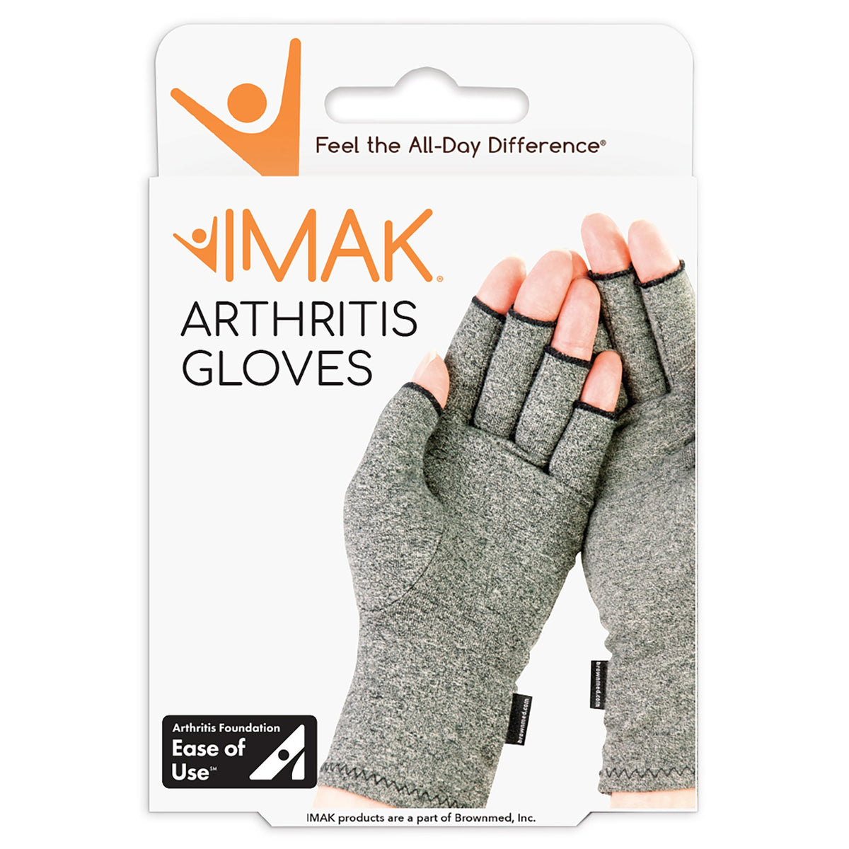 IMAK Compression Arthritis Glove, Small-Arthritis Glove IMAK Compression Open Finger Small Over-the-Wrist Length Hand Specific Pair Cotton