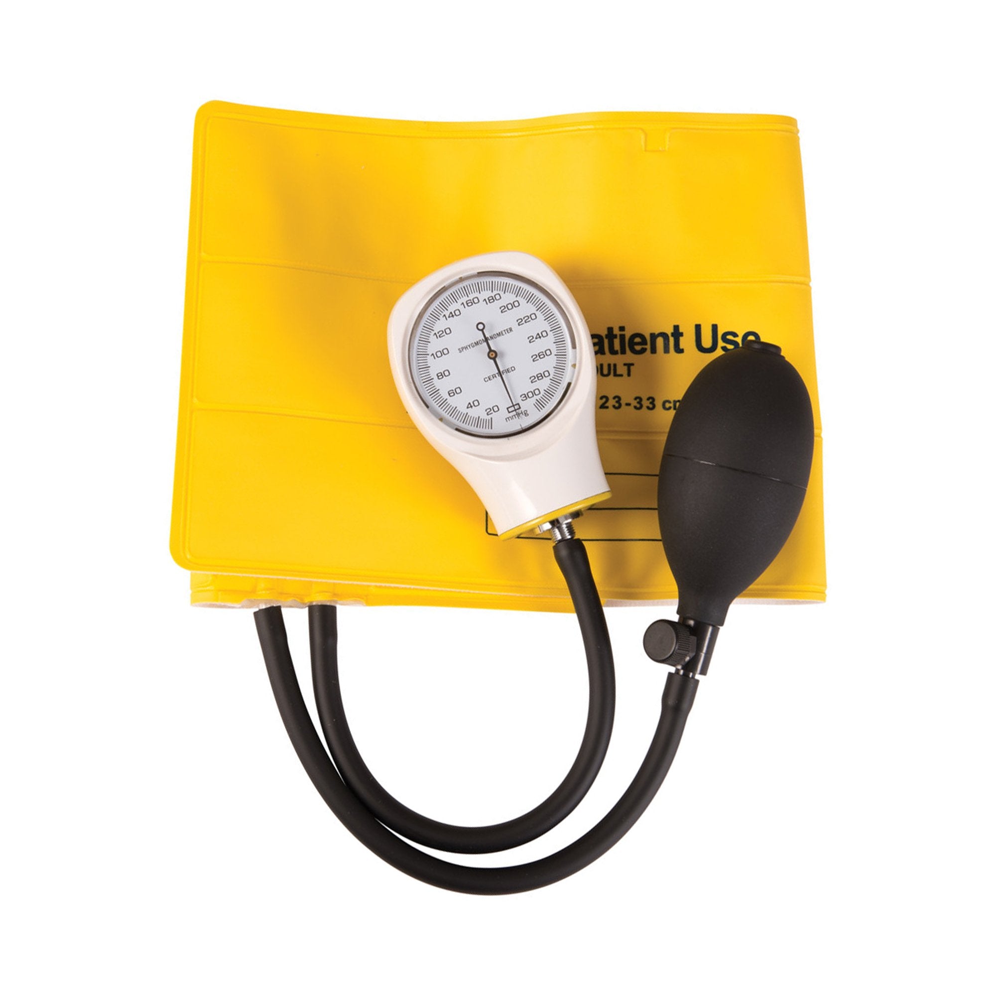 MABIS Blood Pressure Cuff, Yellow-Single Patient Use Blood Pressure Cuff MABIS 23 to 33 cm Arm Vinyl Cuff Adult Cuff