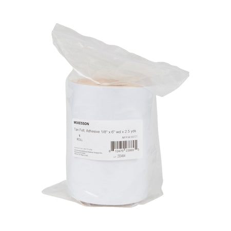 McKesson Tan Wool / Rayon Adhesive Orthopedic Felt Roll, 6 Inch x 2-1/2 Yard-Orthopedic Felt Roll Adhesive McKesson 6 Inch X 2.5 Yard Wool / Rayon NonSterile