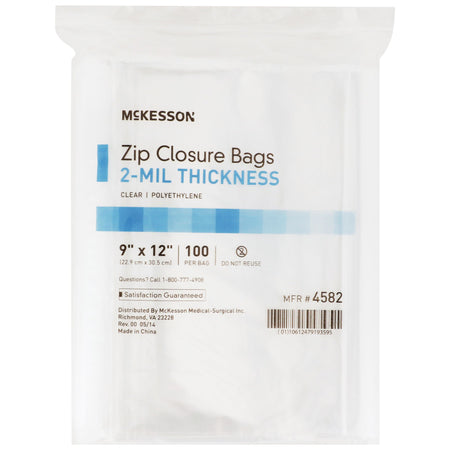 McKesson Zip Closure Bag, 9 X 12 Inches - Housekeeping>Bags>Reclosable Bags - McKesson Brand