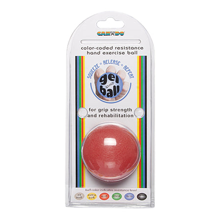 CanDo Standard Circular Gel Squeeze Ball, Red, Light-Squeeze Ball CanDo Red Standard Size Light Resistance
