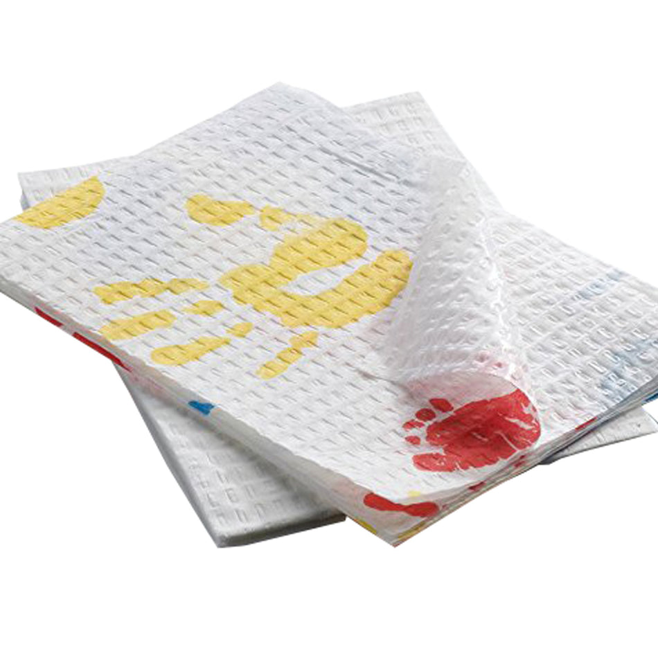 Tiny Tracks� Procedure Towel, 13-1/2 x 18 Inch-Procedure Towel Tiny Tracks� 13-1/2 W X 18 L Inch Hand / Footprints NonSterile