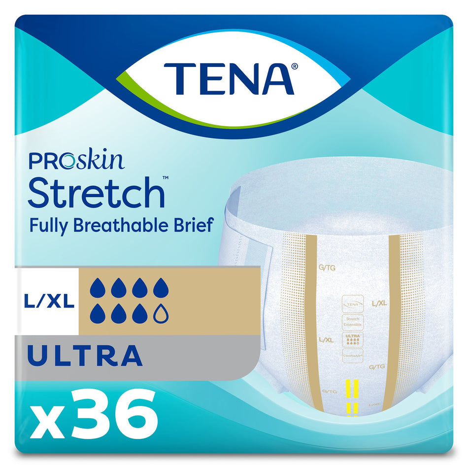 Tena ProSkin Stretch Ultra Incontinence Brief, Large / Extra Large-Unisex Adult Incontinence Brief TENA ProSkin Stretch Ultra Large / X-Large Disposable Heavy Absorbency