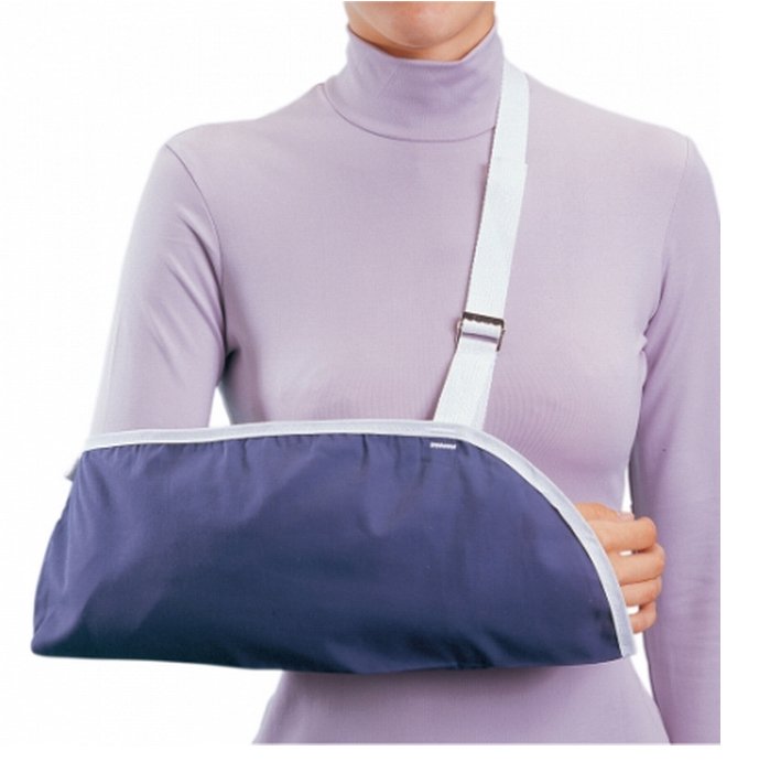 ProCare Pediatric Blue Cotton / Polyester Arm Sling, Extra Small-Arm Sling Procare Clinic Buckle Closure / Adjustable Strap X-Small