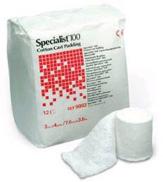 Specialist 100 White Cotton Undercast Cast Padding, 4 Inch x 4 Yard-Cast Padding Undercast Specialist 100 4 Inch X 4 Yard Cotton NonSterile