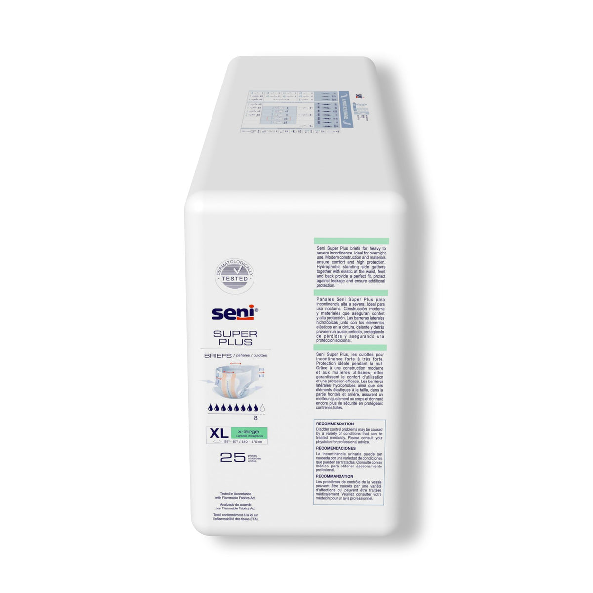 Seni® Super Plus Overnight Heavy Absorbency Incontinence Brief, Extra Large - Incontinence>Adult Briefs and Protective Und...