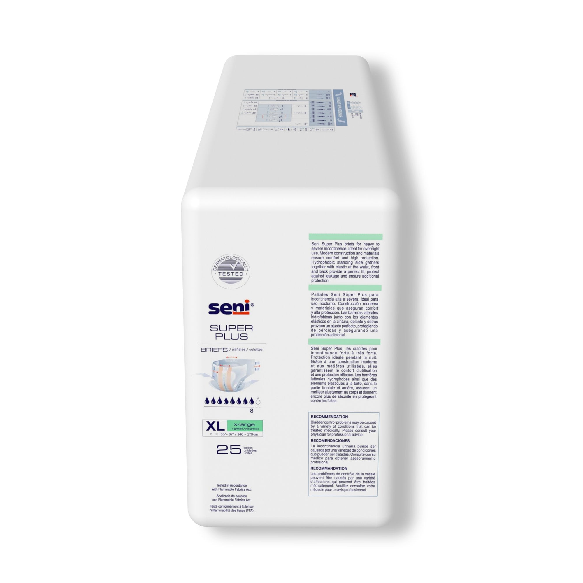 Seni® Super Plus Overnight Heavy Absorbency Incontinence Brief, Extra Large - Incontinence>Adult Briefs and Protective Und...