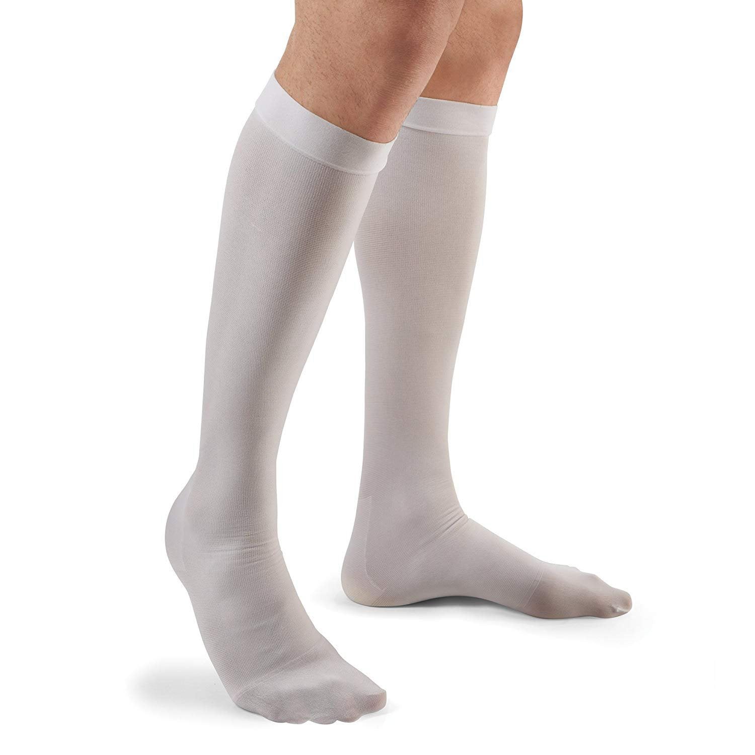 3M Futuro Anti-Embolism Stockings, Knee-High, Closed-Toe, Medium/Regular, White-Anti-embolism Stocking 3M Futuro Knee High Medium / Regular White Closed Toe