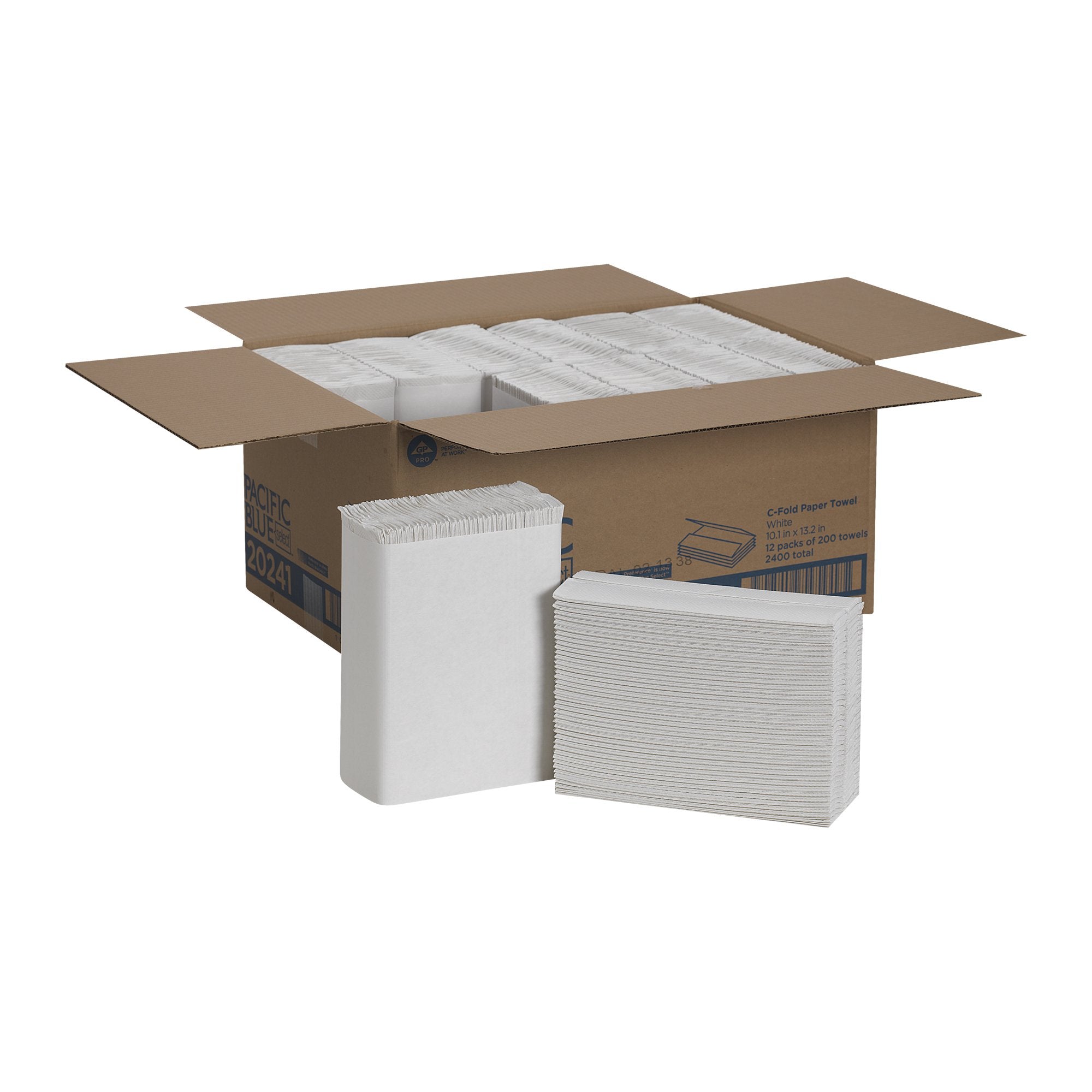 Pacific Blue Select Paper Towels, 3 x 10 Inch-Paper Towel Pacific Blue Select C-Fold 13-1/4 X 10-1/4 Inch