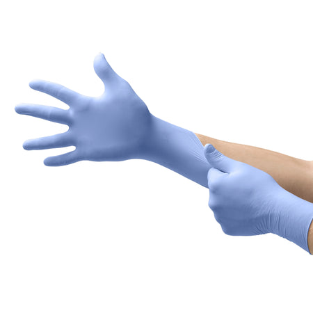 FreeForm SE Nitrile Exam Glove, Medium, Blue-Exam Glove FreeForm SE Medium NonSterile Nitrile Standard Cuff Length Textured Fingertips Blue Not Rated