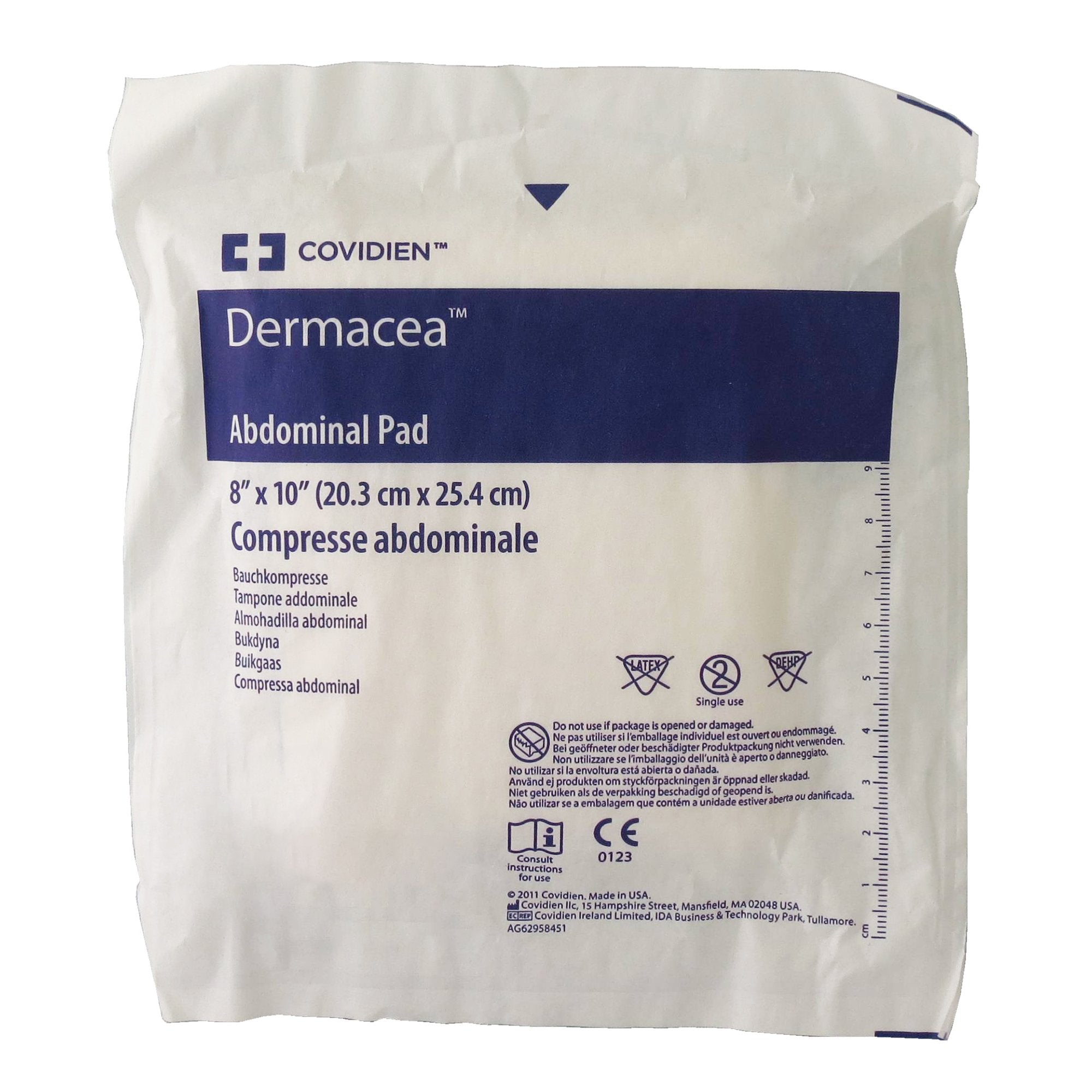 Dermacea™ Abdominal Pad, 8 x 10 Inch