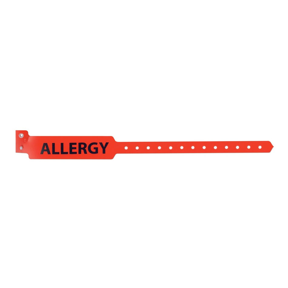 Sentry Superband Alert Bands Identification Wristband, 11-1/2 Inch, Red-Identification Wristband Sentry Superband Alert Bands Alert Band Permanent Snap Allergy
