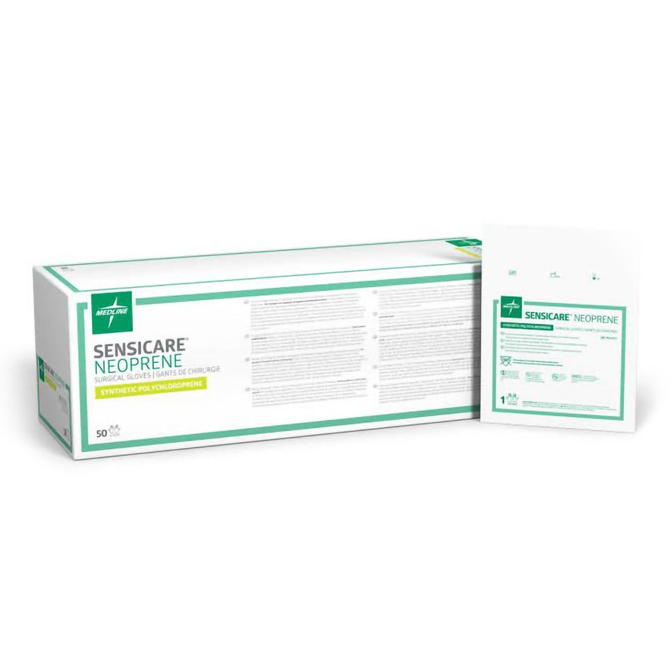 SensiCare� Neoprene Polychloroprene Surgical Glove, Size 7, Light Brown-Surgical Glove SensiCare� Neoprene Size 7 Sterile Polychloroprene Standard Cuff Length Smooth Light Brown Chemo Tested