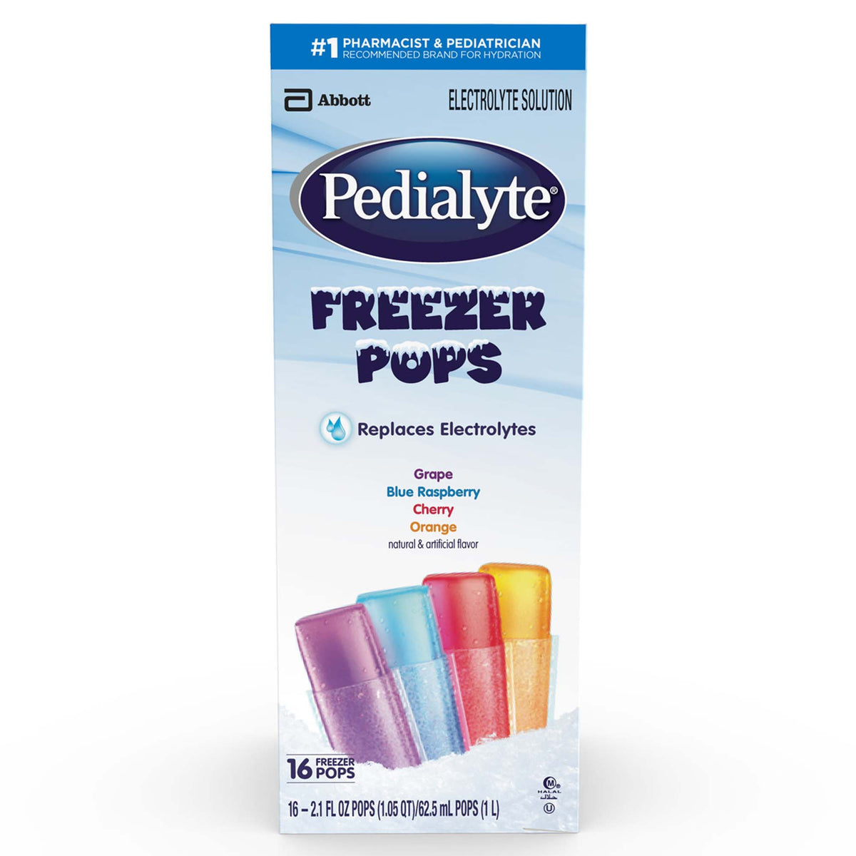 Pedialyte® Freezer Pop Electrolyte Solution, Assorted Flavors - Nutritionals and Feeding Supplies>Nutritionals>Electrolyte...