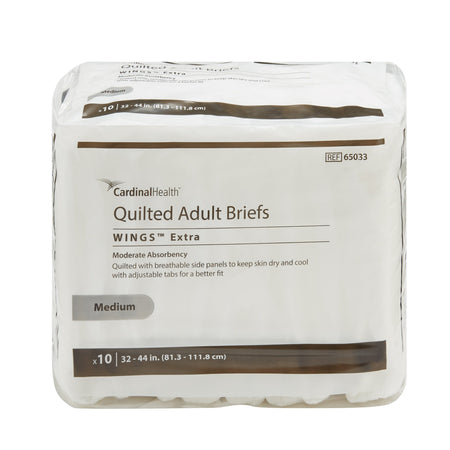 Simplicity Unisex Adult Incontinence Briefs-Unisex Adult Incontinence Brief Wings Extra Quilted Medium Disposable Moderate Absorbency