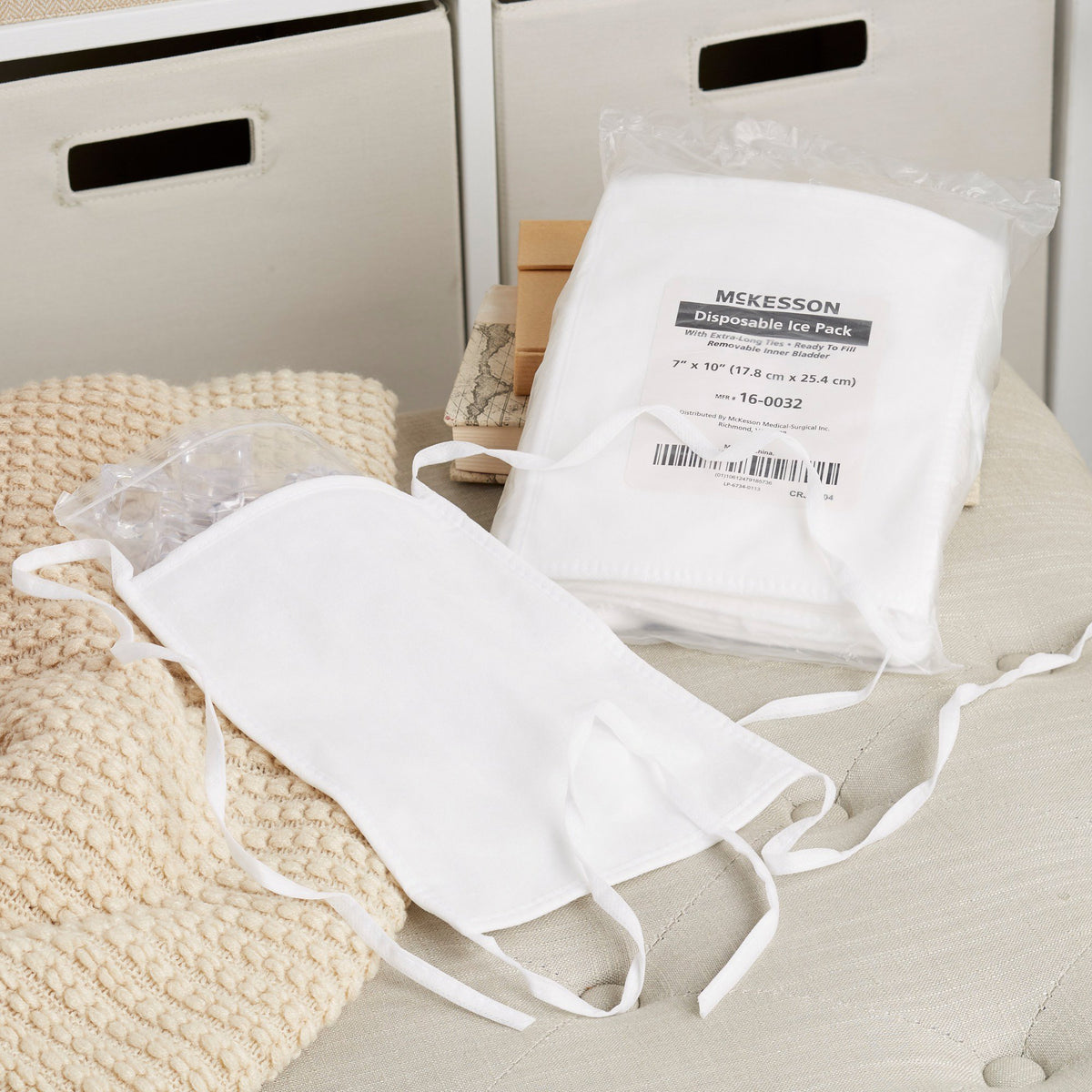 McKesson Ice Bag, 7 x 10 Inch-Ice Bag McKesson General Purpose 7 X 10 Inch Fabric Disposable