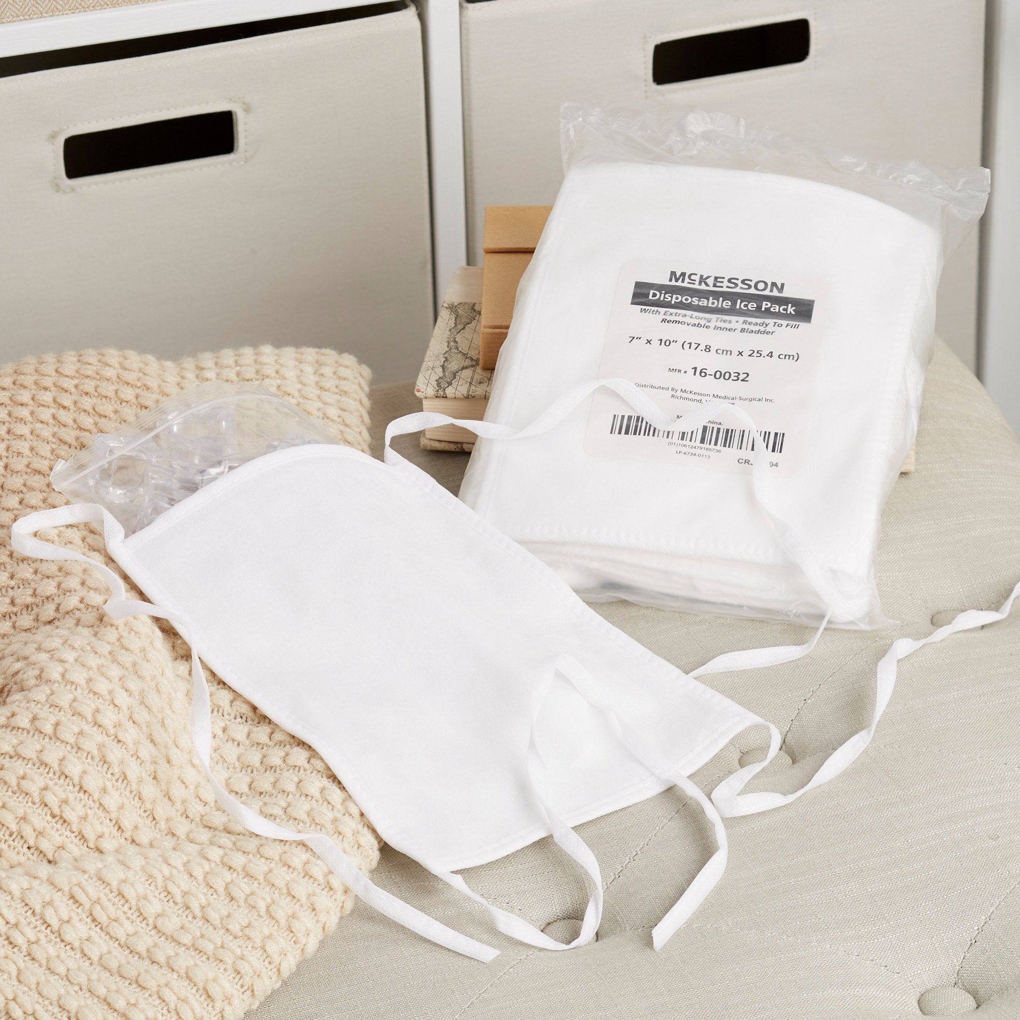 McKesson Ice Bag, 7 x 10 Inch-Ice Bag McKesson General Purpose 7 X 10 Inch Fabric Disposable