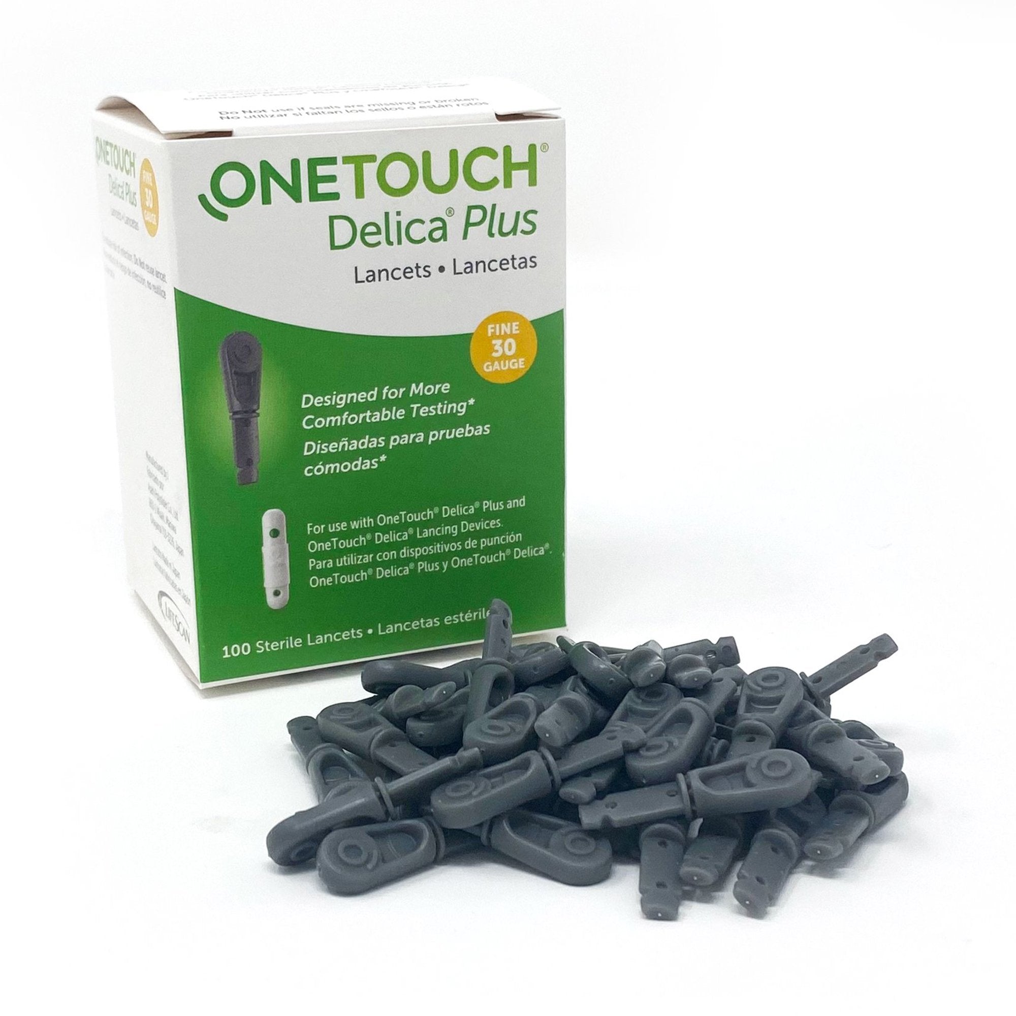 OneTouch® Delica® Plus Lancets, 30 Gauge - Diagnostic Instruments and Supplies>Diabetes Monitoring>Lancets and Lancing Dev...