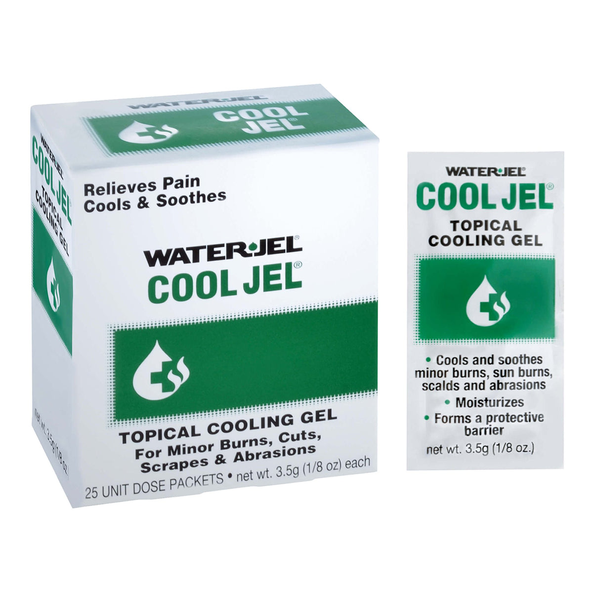 Water Jel Cool Jel Burn Relief-Burn Relief Water Jel Cool Jel Topical Gel 3.5 Gram Individual Packet