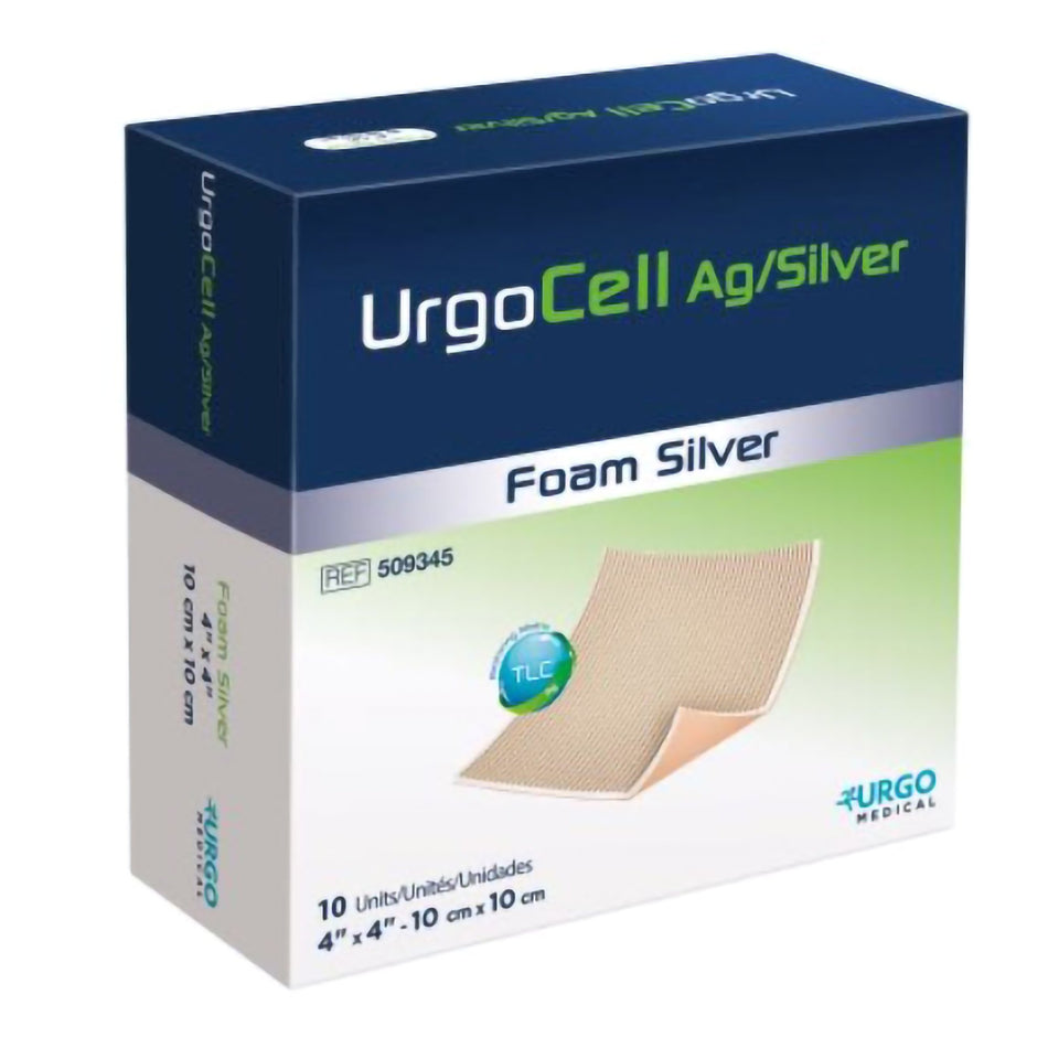 Restore� Silver Foam Dressing, 4 x 4 Inch-Silver Foam Dressing UrgoCell� Ag 4 X 4 Inch Square Sterile