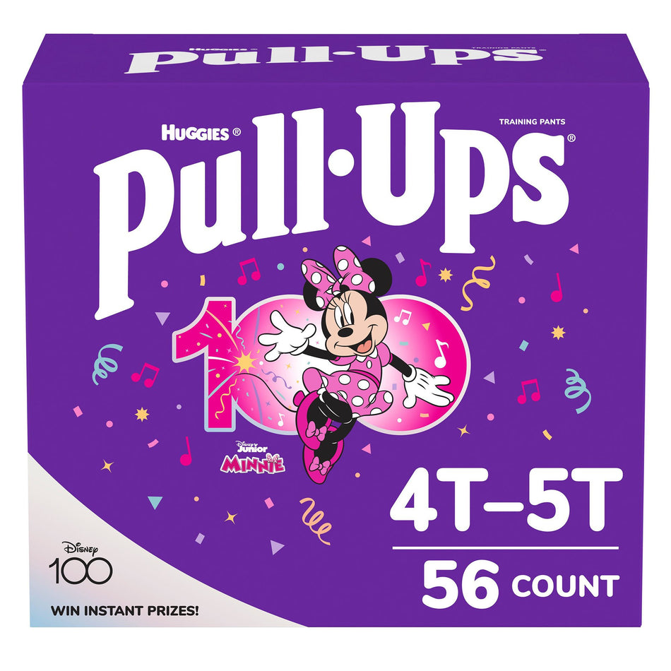 Pull-Ups Learning Designs for Girls, Size 6 / 4T to 5T-Female Toddler Training Pants Pull-Ups Size 4T to 5T Disposable Moderate Absorbency