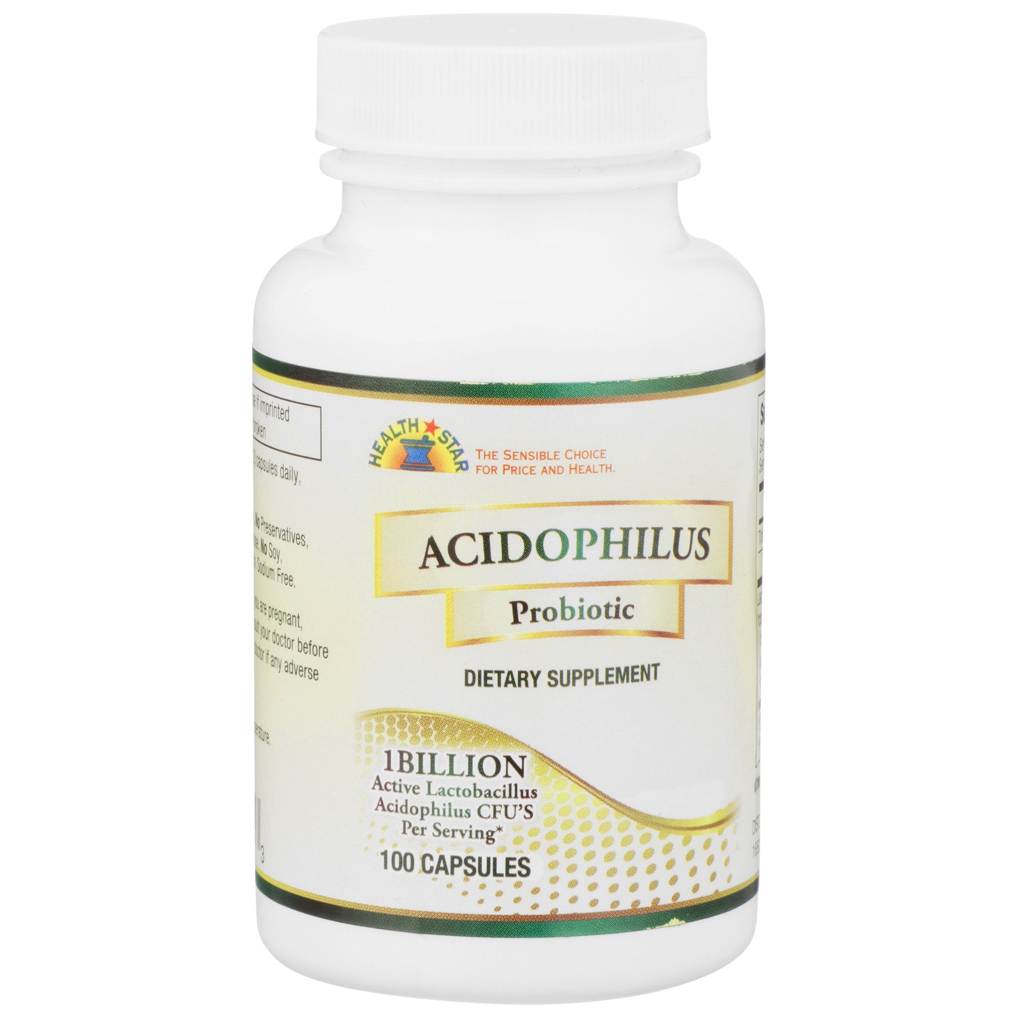 Health*Star Probiotic Dietary Supplement-Probiotic Dietary Supplement Health Star 100 per Bottle Capsule