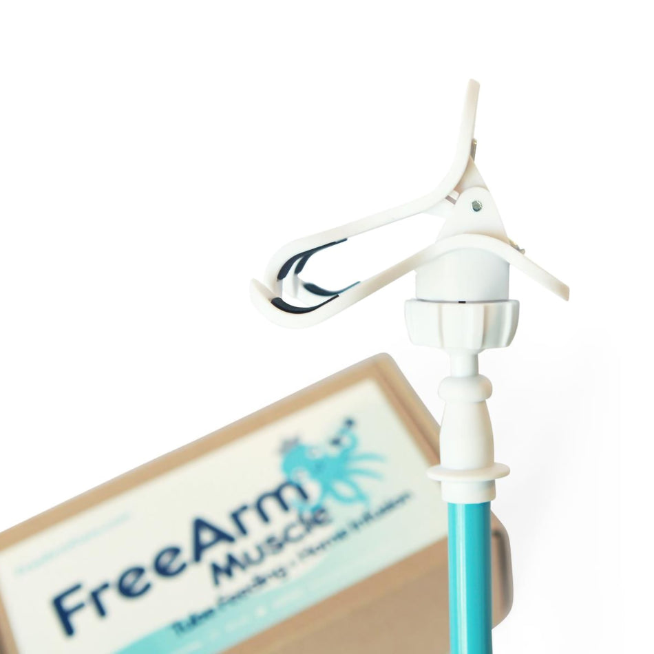 Feeding Tube / Infusion Bag Holder FreeArm® Muscle Blue For Feeding Bags, Gravity Sryinges, Lightweight Feeding Pumps - Nu...