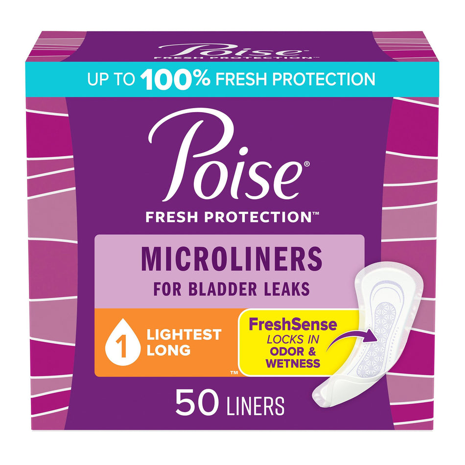 Poise Fresh Protection™ Microliners, Light Absorbency, Regular - Incontinence>Incontinence Liners and Pads - Kimberly Clark