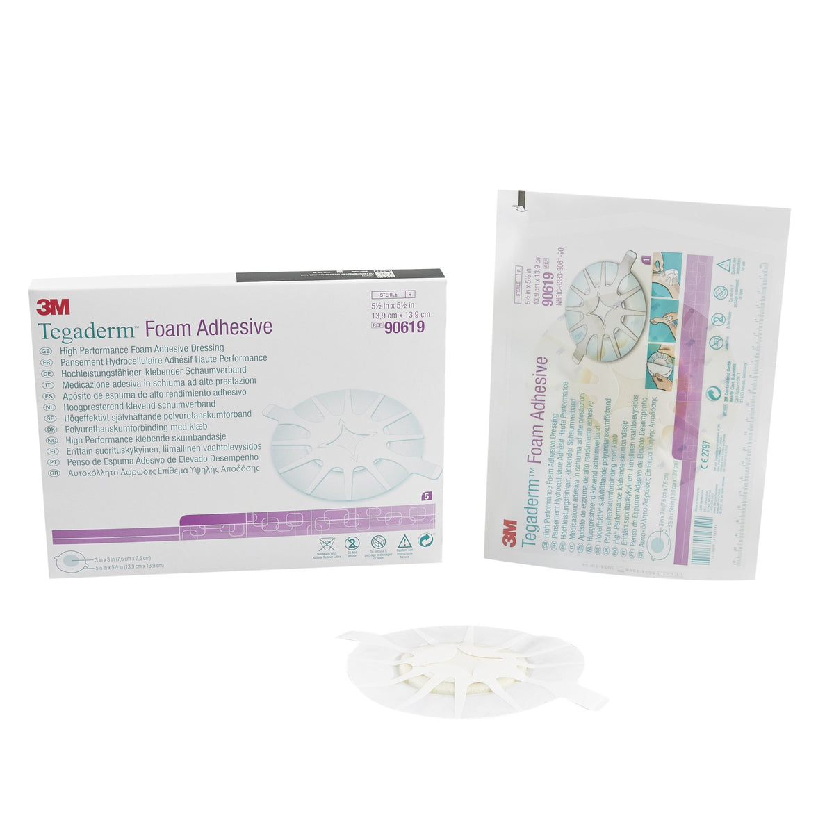 3M™ Tegaderm™ High Performance Adhesive w/ Border Foam Dressing, 13.9 x 13.9 cm - Wound Care>Advanced Wound Care>Foam Dres...