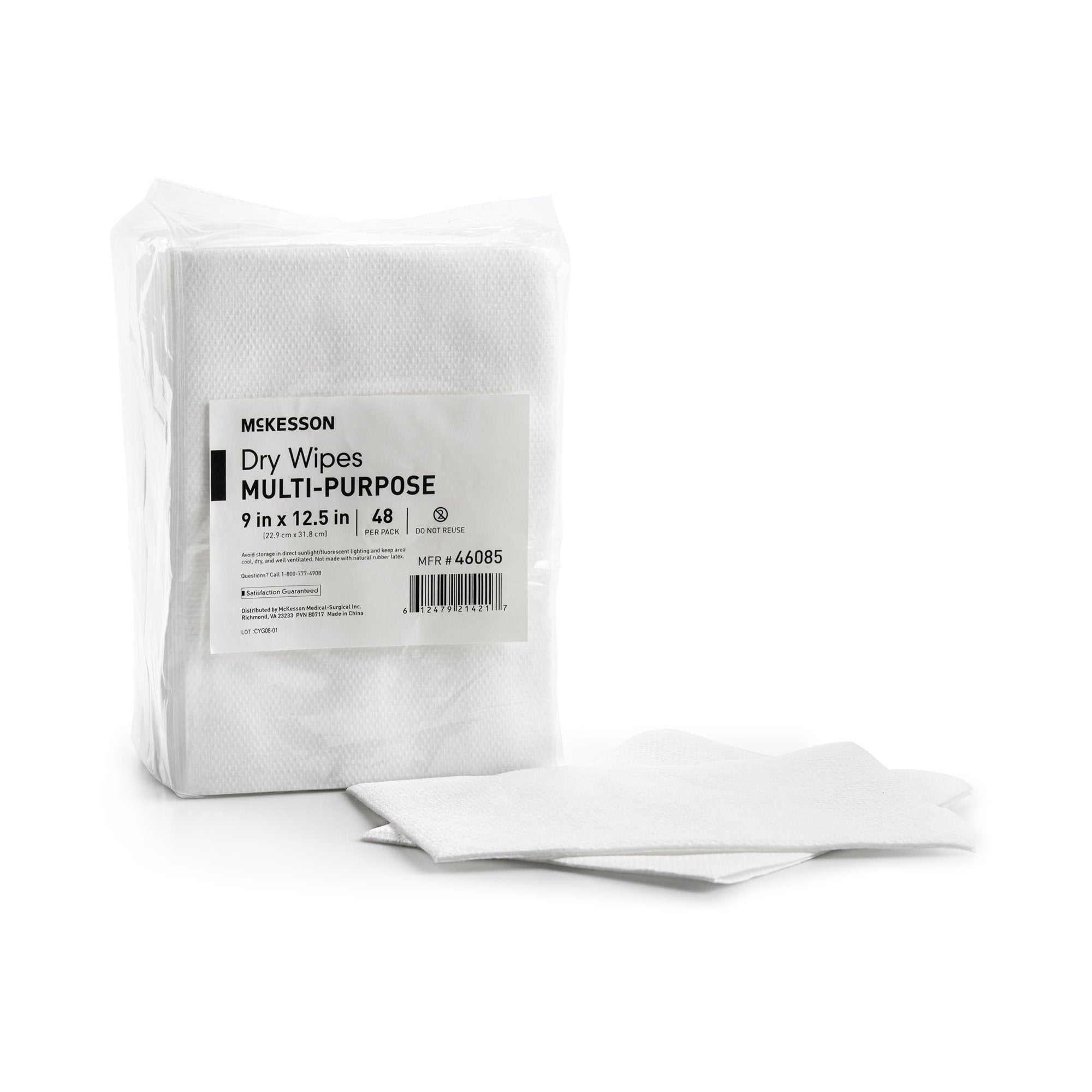 McKesson Task Wipe-Task Wipe McKesson Medium Duty White NonSterile 9 X 12-1/2 Inch Disposable