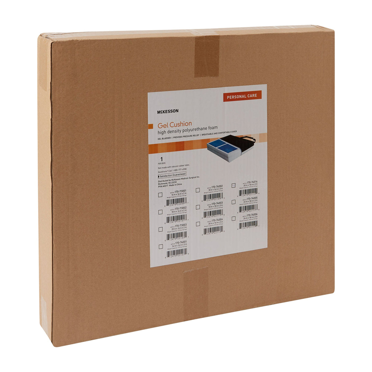 McKesson Molded Foam Seat Cushion, 20 x 18 x 3 Inch - Body Pressure Relief and Positioning>Chair Pads - McKesson Brand