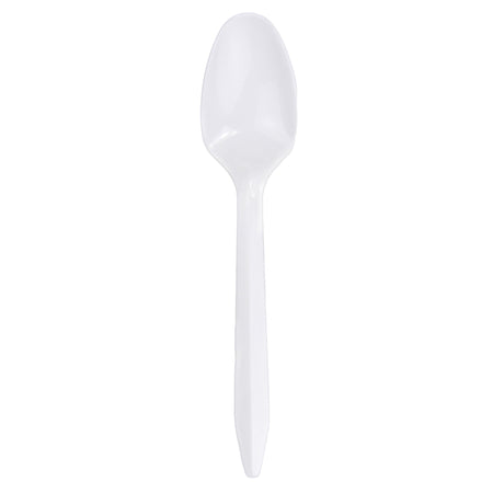 McKesson White Polypropylene Spoon, 5 Inch Long-Teaspoon McKesson General Purpose White Polypropylene