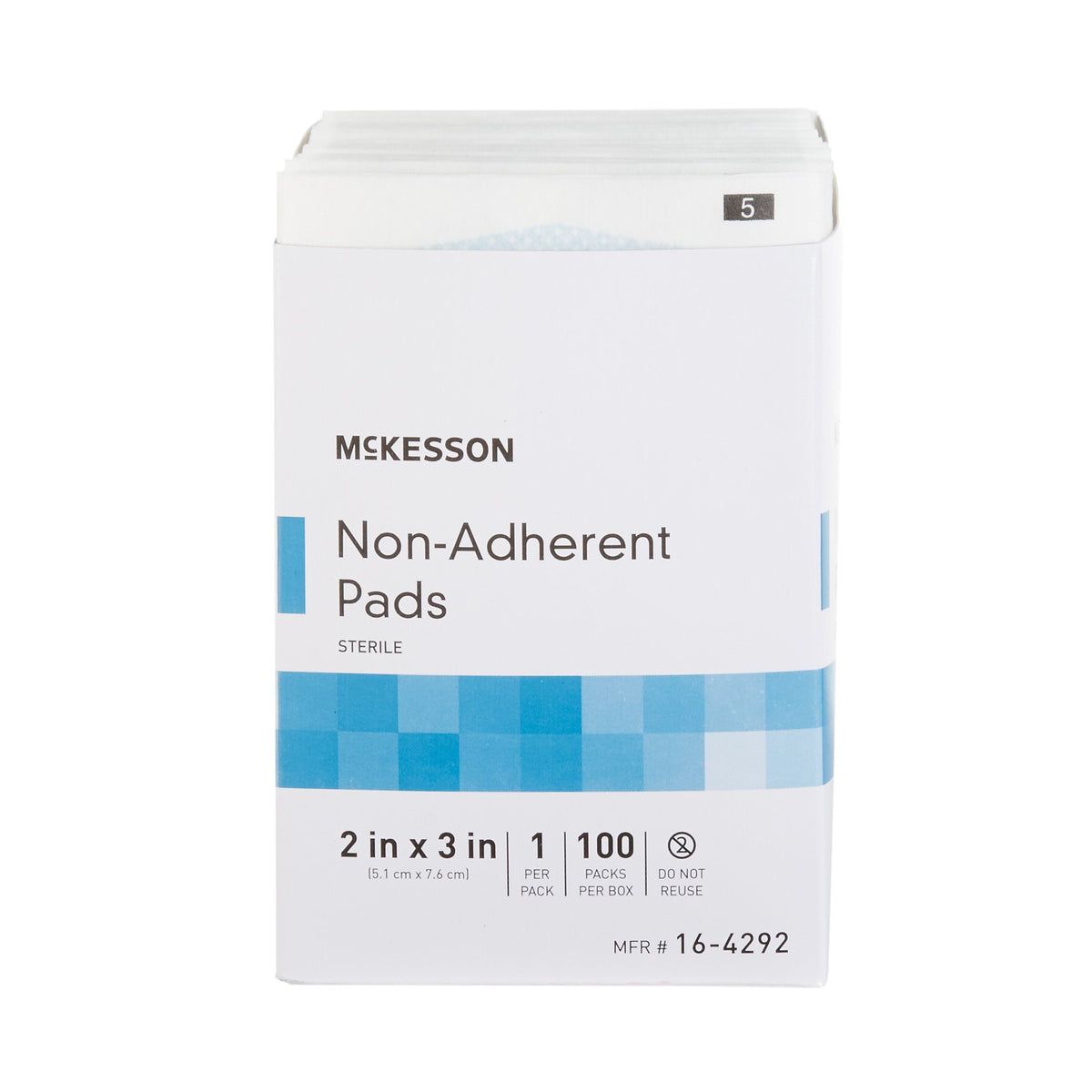 McKesson Nonadherent Dressing, 2 x 3 Inch-Non-Adherent Dressing McKesson 2 X 3 Inch Sterile 100 per Pack