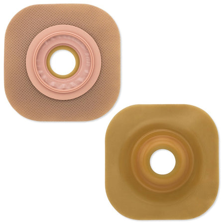 FlexWear Colostomy Barrier With 1 Inch Stoma Opening-"Ostomy Barrier FlexWear Precut, Standard Wear Adhesive Tape 57 mm Flange Red Code System Hydrocolloid 1-1/4 Inch Opening"