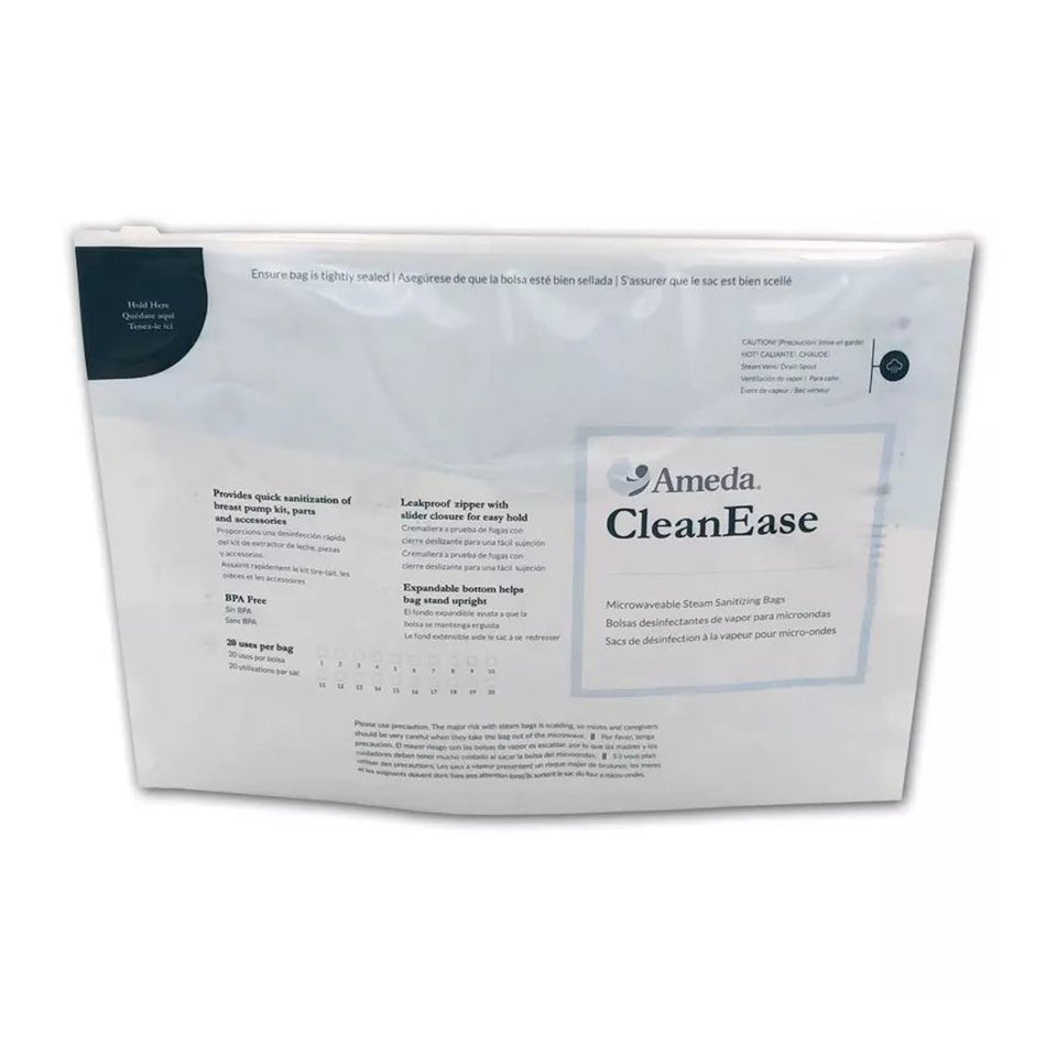 Ameda CleanEase Microwaveable Steam Sanitizing Bags-Microwaveable Steam Sanitizing Bags Ameda Clean Ease For Breast Pump Parts