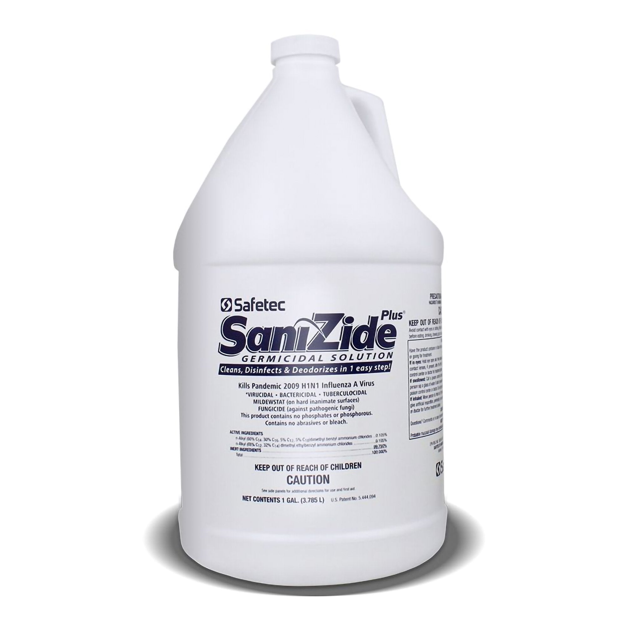 SaniZide Plus Surface Disinfectant Cleaner, 1 gal.-SaniZide Plus Surface Disinfectant Cleaner Broad Spectrum Manual Pour Liquid 1 gal. Jug Ammonia Scent NonSterile