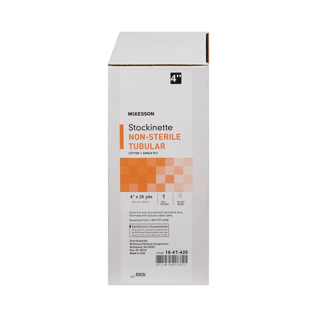 McKesson Beige Cotton Tubular Stockinette, 4 Inch x 25 Yard-Stockinette Tubular McKesson 4 Inch X 25 Yard Cotton NonSterile