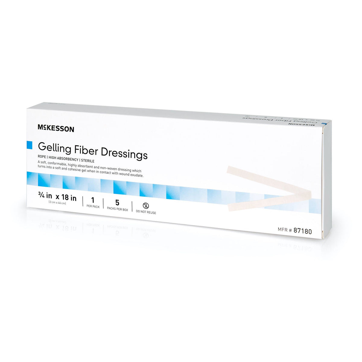 McKesson Gelling Fiber Wound Dressing, 3/4 x 18 Inch - Wound Care>Advanced Wound Care>Cellulose Dressings - McKesson Brand