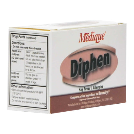 Diphen Diphenhydramine Allergy Relief - Pharmaceuticals>Over the Counter>Allergy Relief - Medique Products