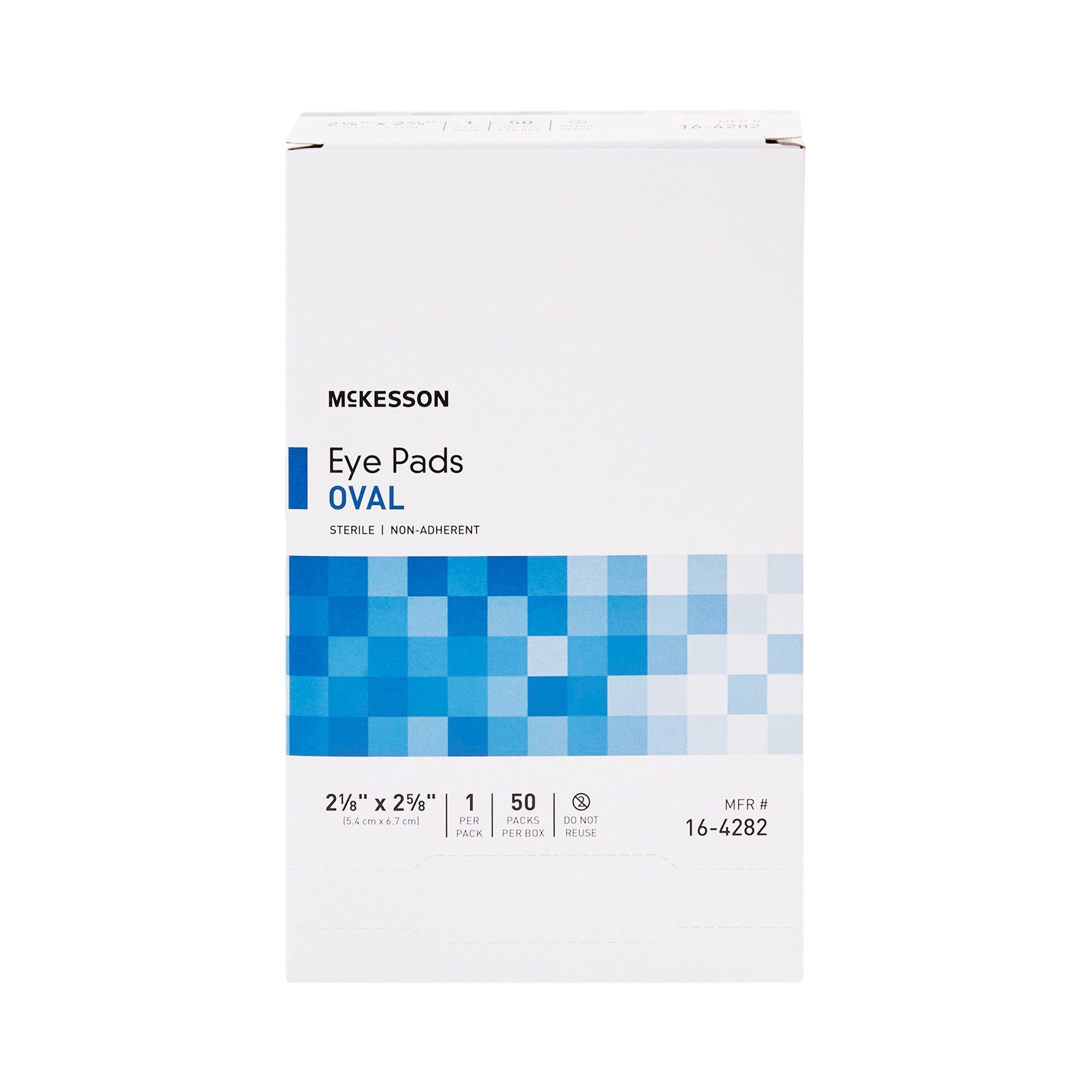 McKesson Eye Pad, 2-1/8 x 2-5/8 Inch-Eye Pad McKesson 2-1/8 X 2-5/8 Inch Sterile 1 per Pack