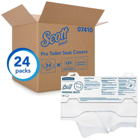 Scott Toilet Seat Cover, 125 per Pack-Toilet Seat Cover Scott Personal Seats 15 X 18 Inch