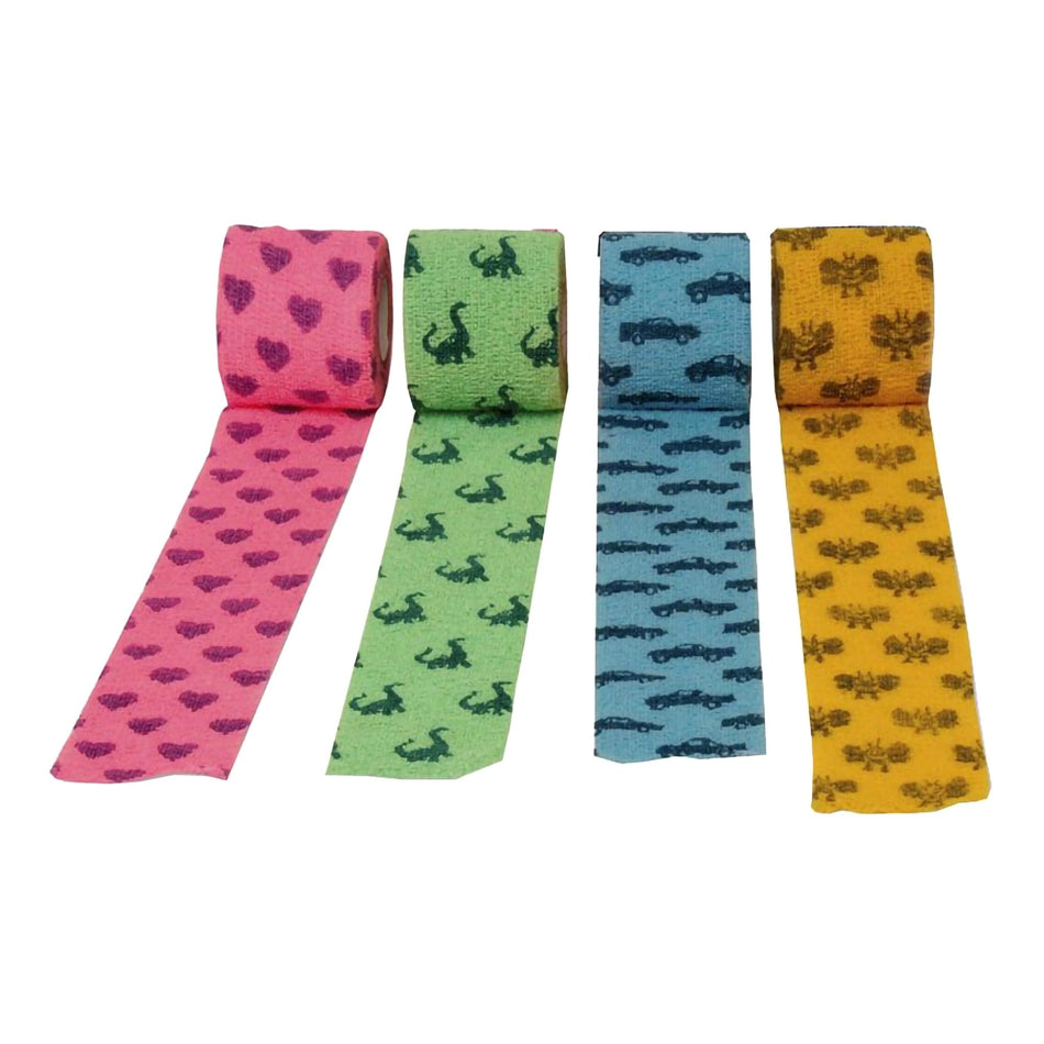 CoFlex� Self-adherent Closure Cohesive Bandage, 2 Inch x 5 Yard-Cohesive Bandage CoFlex� 2 Inch X 5 Yard Self-Adherent Closure Kid Design (Assorted Print) NonSterile 14 lbs. Tensile Strength