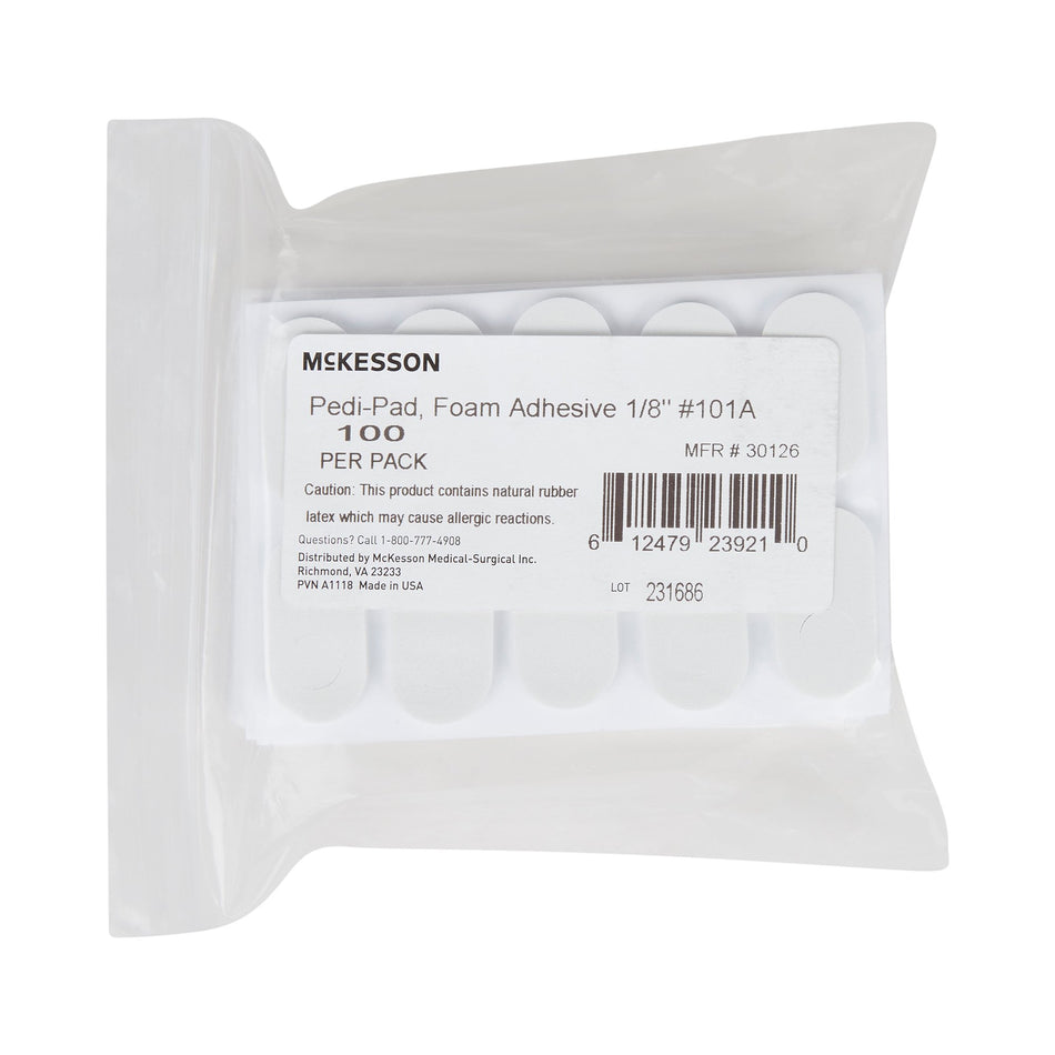McKesson Pedi-Pad Adhesive Protective Pad, Size 101-A-Protective Pad McKesson Pedi-Pad Size 101-A Adhesive Foot