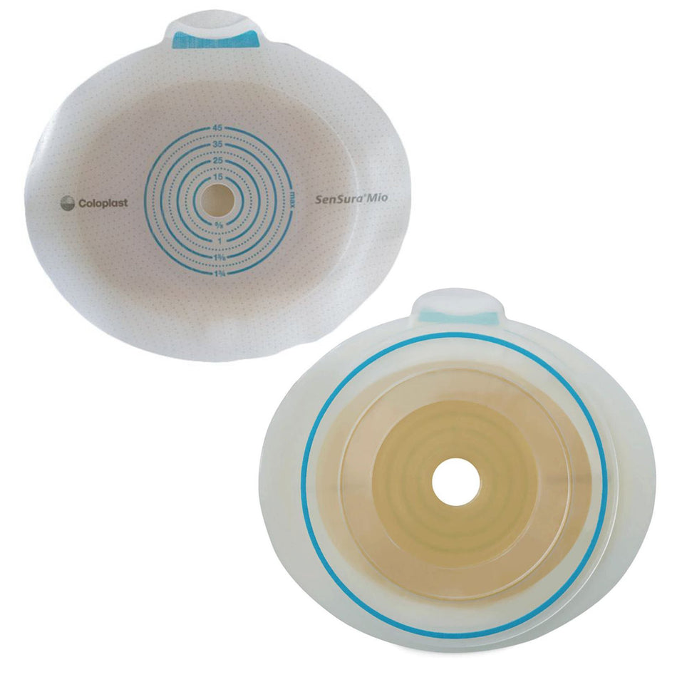 SenSura Mio Click Ostomy Barrier, 1-Inch Stoma Opening-"Ostomy Barrier SenSura Mio Click Precut, Extended Wear Elastic Adhesive 40 mm Flange Green Code System 25 to 35 mm Opening"